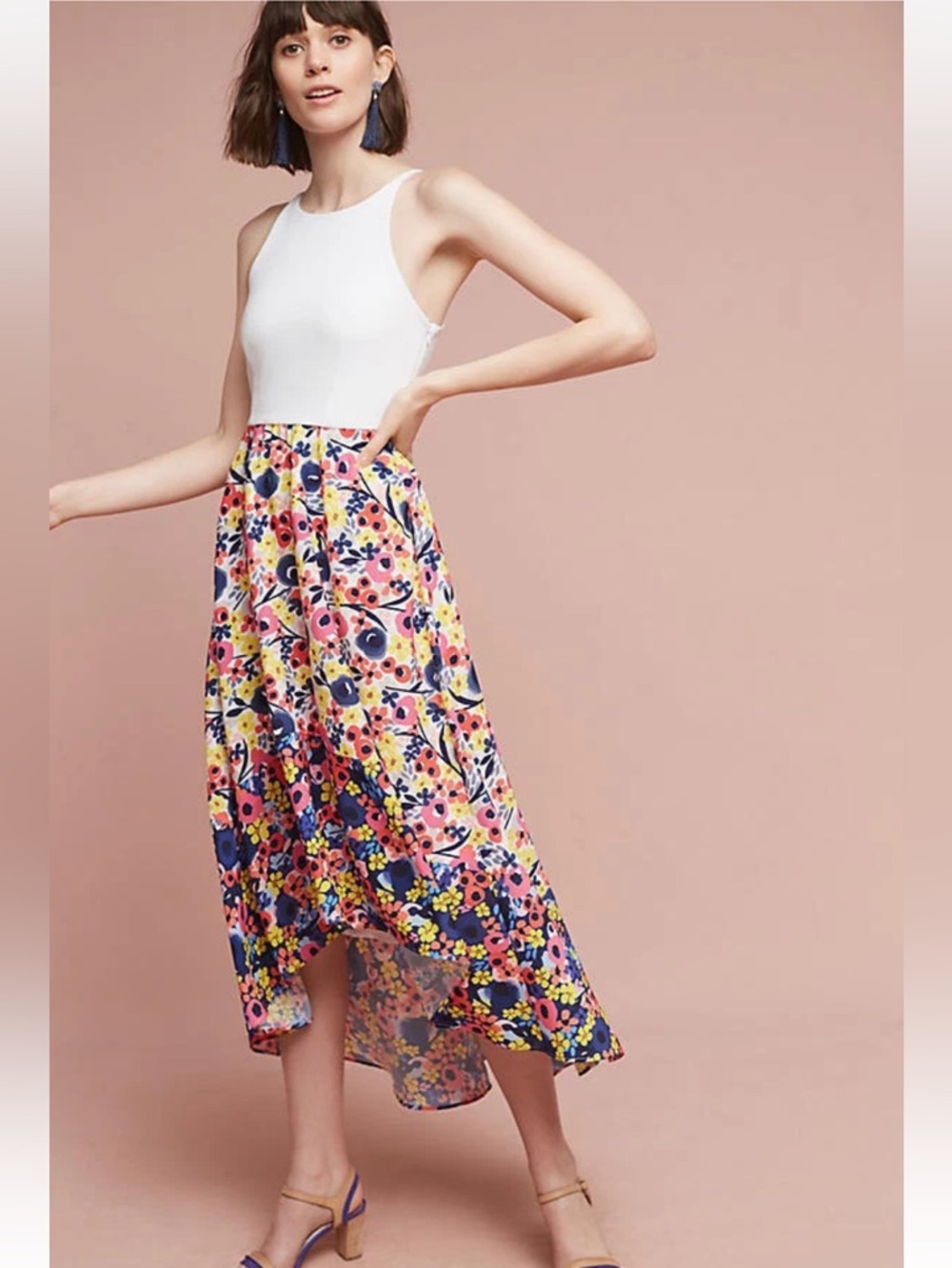 Anthropologie Bethanie High Low Floral Maxi Dress by Hutch S Wedding Guest Dress
